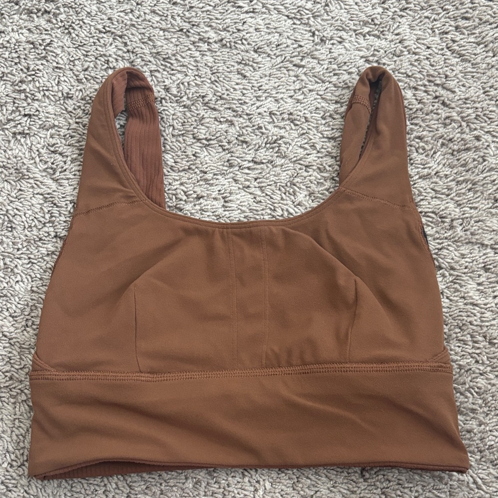 Lululemon Brown Ribbed reversible Sports Bra Size 4 - Picture 6 of 7